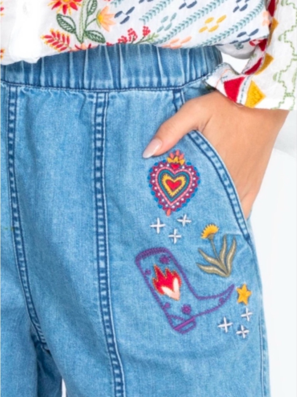 Johnny Was Jean Shorts